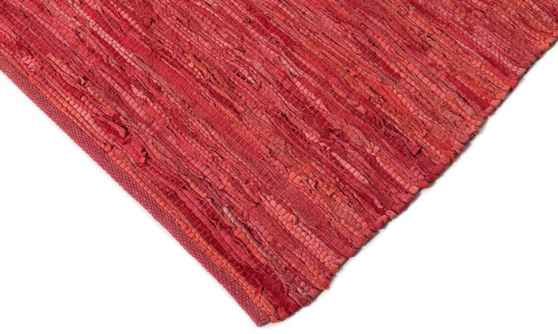 Shop Leather Rag Rug LEATHER RAG RUG RED - Tapicap - Interior Decoration